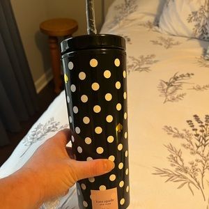 Kate spade tumbler with straw and matching notebook
